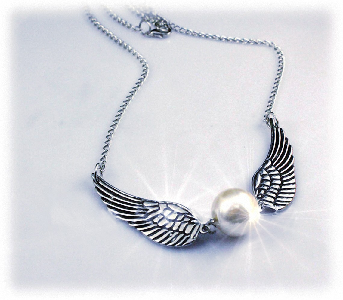 silver snitch necklace